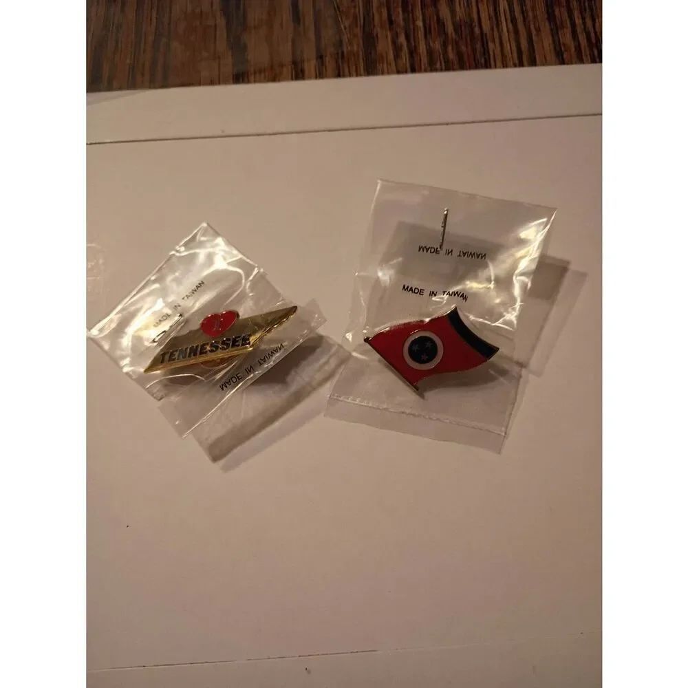 Tennessee State Pin Lot Enamel Hat Lapel Pins Souvenir Set 2pc NEW